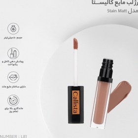 تصویر رژ لب مایع کالیستا شماره L81 Callista Stain Matt Lip Gloss No . L81