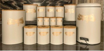 تصویر سرویس آشپزخانه 15 پارچه درب چوبی بی وی کی B.V.K مدل Brush (G) White کد 853896V 