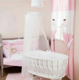 تصویر تخت و گهواره چوبی نوزاد بی بی هوم baby hom 