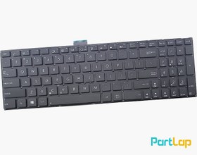 تصویر کیبورد لپ تاپ ایسوس Asus X555 بدون فریم مشکی Keyboard Laptop Asus X555