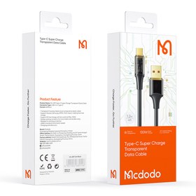 تصویر کابل شارژ 100 واتی یو اس بی به تایپ سی 1.2 متری مک دودو Mcdodo CA-2090 USB to USB C Cable 6A ا USB to USB-C Cable, Mcdodo CA-2090, 6A, 1.2m USB to USB-C Cable, Mcdodo CA-2090, 6A, 1.2m