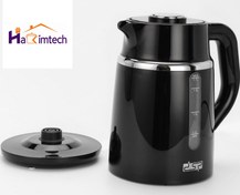 تصویر کتری برقی DSP بدنه مشکی ظرفیت 1.7 لیتر با نشانگر سطح آب DSP Electric Kettle 1.7L Black
