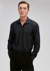 تصویر پیراهن مردانه آبی سرمه ای ماوی | 211289 Mavi 