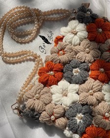 تصویر کیف بافت گل‌بهاری 