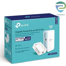 تصویر کیت آداپتور پاورلاین و گسترش دهنده بی‌سیم تی پی لینک مدل TP-Link Power Line Wired TL-WPA7517 KIT 