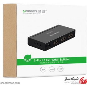 تصویر اسپلیتر 2 پورت HDMI یوگرین 40201 UGREEN 40201 1x2 HDMI Splitter