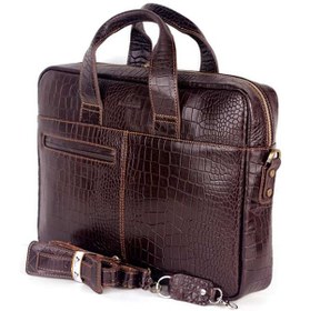 تصویر کیف چرم اداری قهوه ای چرم بارز Charm Barez کد DL76.PRIMA 