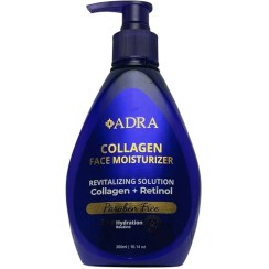 تصویر کرم آبرسان دست و صورت و بدن آدرا مدل کلاژن و رتینول کد 03 مناسب برای انواع پوست حجم 300 میلی لیتر 