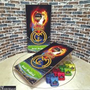 تصویر برد کورن هول طرح رئال مادرید Cornhole board model Real Madrid