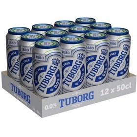 تصویر نوشیدنی آبجو بدون الکل توبورگ کلاسیک اروپایی 500 میل باکس 12 عددی tuborg ا tuborg tuborg