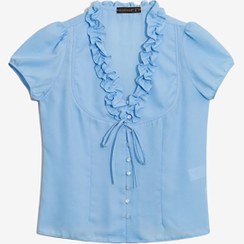 تصویر شومیز زنانه کرپ مجلسی آستین کوتاه فوژان bornos | 68988F529F4229D97A0728A2