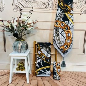 تصویر روسری گوچی طلاکوب 