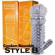 تصویر کاندوم ژله ای سیلیکونی چندبار مصرف مدل بی پنیس ا style B condom pinse 1 pcs style B condom pinse 1 pcs
