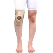 تصویر زانوبند کشکک باز فنردار نئوپرن آدور Ador Open patella knee brace with neoprene spring