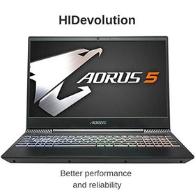 تصویر لپ تاپ "15.6 ام اس آی مدلMSI AORUS 5 NA-7US1001SH / پردازنده i7-9750H / رم 8GB DDR4/ هارد 128GB PCIe SSD + 1TB SATA HDD/ کارت گرافیک GTX 1650 