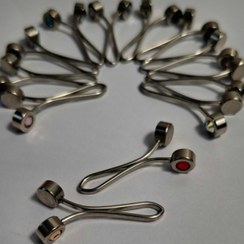 تصویر گیره روسری استیل نگین رنگی - متنوع 