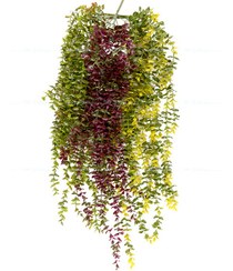 تصویر گل مصنوعی آویز شمشاد پودری ۱۴ بازو 