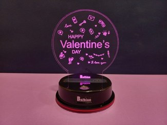 تصویر بالبینگ تمام رنگ تاچ طرح Happy Valentine’s Day 