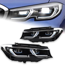 تصویر چراغ‌های جلو LED برای BMW G20: پروژکتور چراغ جلو 2019-2021 G28 G80 320i 325i 330i L335i با DRL و چراغ سیگنال 