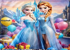 تصویر خرید و قیمت رو بالشتی فانتزی مخمل مدل السا و آنا مدل تولد السا feozen elsa & anna Elsa & anna frozen birthday