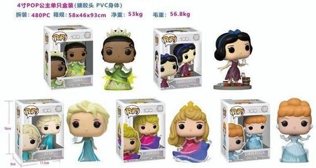 تصویر فیگور پرنسس فانکو با نسخه‌های السا، آرورا، سیندرلا، سفیدبرفی و تیانا - سیندرلا 