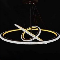 تصویر لوستر خطی LED مدل دایره - R (یکطرفه) / ۲حلقه 