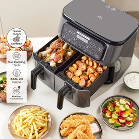 تصویر Karaca Air Pro Cook Duo Ember Xxxl 4+4 لیتری Airfryer Karaca Air Pro Cook Duo Köz Xxxl 4+4 Litre Airfryer