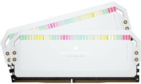 تصویر رم دسکتاپ DDR5 دو کاناله 5600 مگاهرتز کورسیر مدل DOMINATOR PLATINUM RGB WHITE ظرفیت 32 گیگابایت CL36 