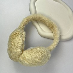 تصویر گوش گیر خزدار زمستانی مدل تدی - کرم - کرم 