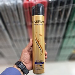 تصویر اسپری مو حالت دهنده و براق کننده قوی مو کاسپین حجم ۵۰۰میلی لیتر 