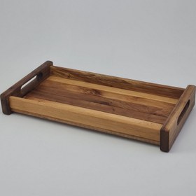 تصویر سینی سرو چوبی مدل Walnut Harmony 