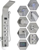 تصویر پنل دوش هوشمند PING مدل AquaLuxe 360 با ماساژور و نمایشگر دیجیتال - طلایی 