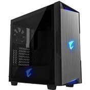 تصویر کیس کامپیوتر گیگابایت Aorus C300 Glass Mid Tower مشکی Gigabyte Aorus C300 Glass Mid Tower Black Computer Case