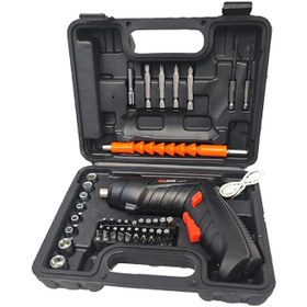 تصویر پیچ گوشتی شارژی مارک LIDUO TOOLS مدل 45 پارچه POL-LD202 Rechargeable screwdriver model LIDUO TOOLS