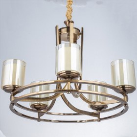 تصویر لوستر مدرن چشمه نور مدل N2667-5 با ۵ شاخه فلزی 