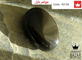 تصویر نگین عقیق یمنی سیاه مشکی کد 45158 