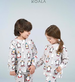 تصویر ست بلوز و شلوار راحتی بچگانه طرح پنگوئن سایز ۸۰ 