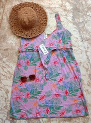 تصویر پیراهن ساحلی نخی زنانه اچ اند ام با کمربند 