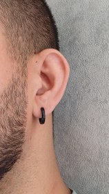 تصویر گوشواره حلقه مشکی 