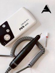 تصویر سوهان برقی همراه با دستگاه یووی انگشتی مدل PLS G - سفید 