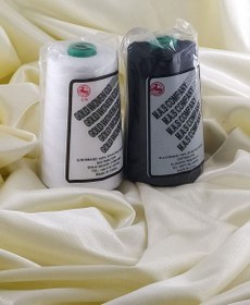تصویر نخ پلیستر سفید و مشکی کارتون 120 تایی 