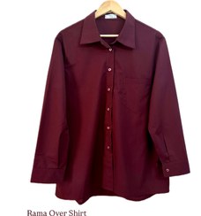تصویر شومیز طرح راما رنگ گیلاسی Rama Over Shirt | Burgundy