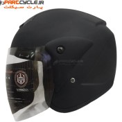 تصویر کلاه کاسکت بدون فک سابرینا مدل سیتی مشکی مات 