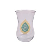 تصویر استکان و نعلبکی بدون دسته ، مزین به یا قتیل العبرات 