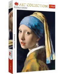 تصویر پازل ۱۰۰۰ تکه دختری با گوشواره مروارید 