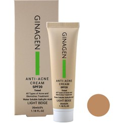 تصویر ضدجوش رنگی SPF 20 ( ژیناژن ) | CREAM ANTI ACNE TINTED SPF20 ( GINAGEN ) 