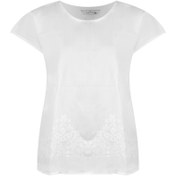 تصویر تی شرت آستین کوتاه زنانه چیبو مدل گلدوزی مربعی 