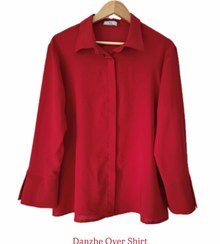 تصویر شومیز مجلسی قرمز طرح دانژه Danzhe Over Shirt | Red