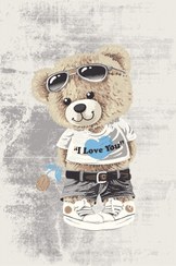 تصویر فرش کودک عروسکی طرح خرسی- کد 6037 