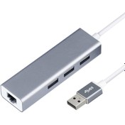 تصویر هاب USB 2.0 اونتن مدل U5226 با 3 پورت USB 2.0 و LAN 100 